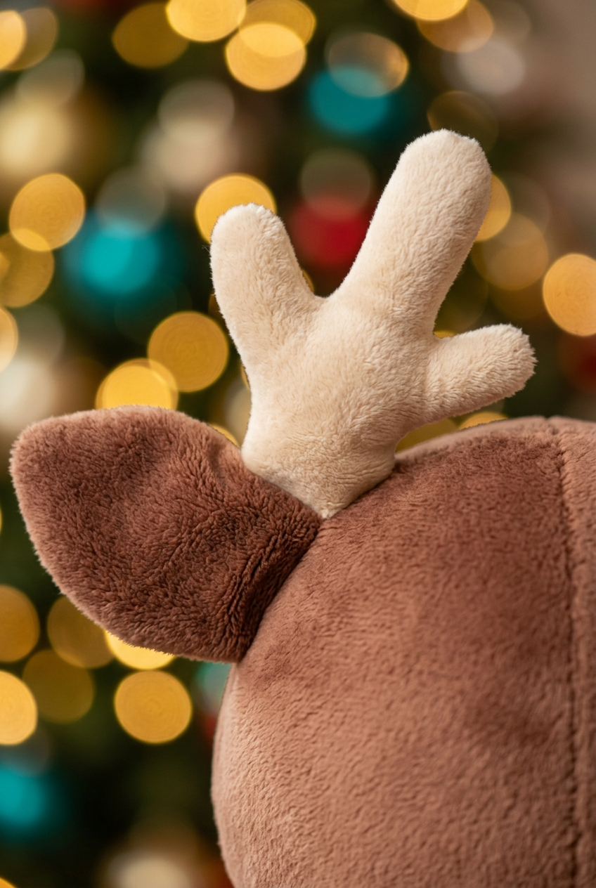 CocoaAntler Reindeer: Upper silhouette detail. AI-generated concept image.