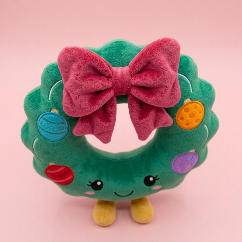 HollyHalo raspberry bow detail
