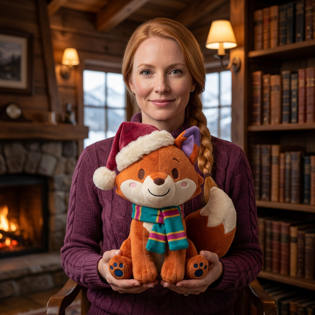 Fictional adult female model holding FrostFable