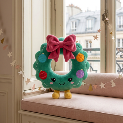 HollyHalo on a blush Parisian window seat