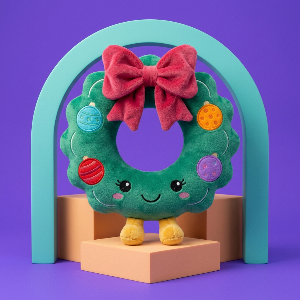 HollyHalo in a violet studio with apricot blocks
