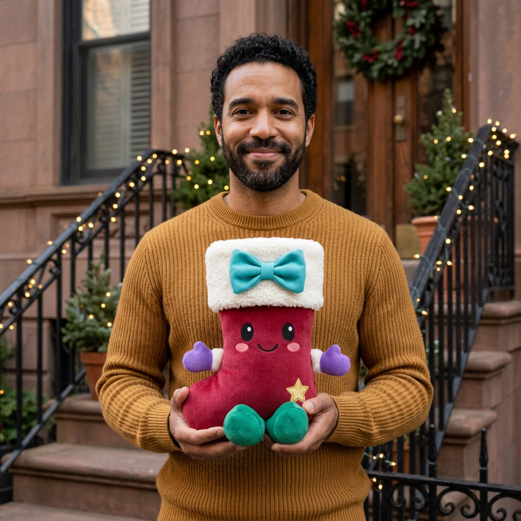 Fictional adult male model holding BerryBoot