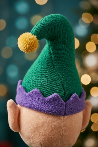 JingleSprout Elf: Upper silhouette detail. AI-generated concept image.